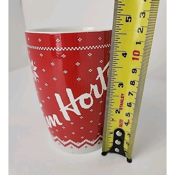 Tim Hortons 2015 Limited Edition No.15 Red/White Christmas Sweater Coffee Mug - Picture 7 of 7